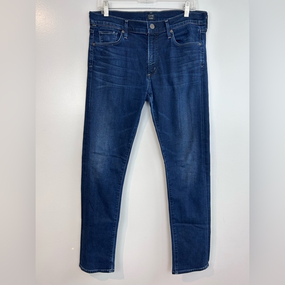 Citizens of Humanity Agnes Blue Denim Mid Rise Slim Straight Ankle Jeans Size 30